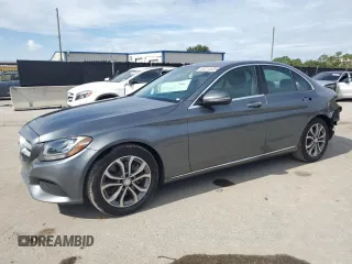 2017 Mercedes-Benz C 300 with VIN 55SWF4JB6HU192116, listed as a Copart auction lot 63013535 with 52,461 mi miles and Salvage title. Bid and sale history available at DreamBid. Image 1.