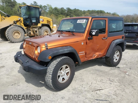 2011 Jeep Wrangler Sport with VIN 1J4AA2D15BL574234, listed as a Copart auction lot 52952605 with 114,642 mi miles and Salvage Title. Bid and sale history available at carsss.com. Image 1.