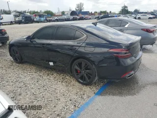 2023 Genesis G70 3.3T with VIN KMTG54TE1PU117945, listed as a Copart auction lot 63281494 with 10,532 mi miles and Non Repairable. Bid and sale history available at carsss.com. Image 2.