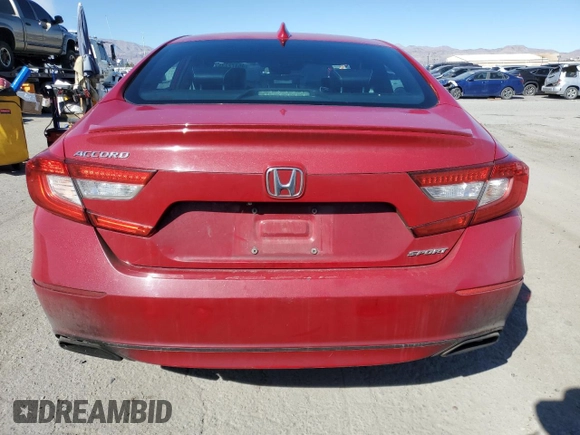2018 Honda Accord Sedan Sport 1.5T with VIN 1HGCV1F39JA190240, listed as a Copart auction lot 46372735 with 148,929 mi miles and Salvage Title. Bid and sale history available at carsss.com. Image 6.
