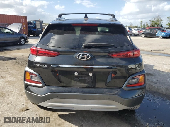 2021 Hyundai Kona Ultimate with VIN KM8K53A5XMU728876, listed as a Copart auction lot 78935024 with 36,198 mi miles and Salvage Title. Bid and sale history available at carsss.com. Image 6.