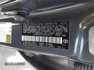 2013 Toyota Prius with VIN JTDKN3DPXD3034972, listed as a IAAI auction lot 41814898 with 137,170 mi miles and . Bid and sale history available at DreamBid. Image 9.