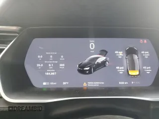 2017 Tesla Model S 100D with VIN 5YJSA1E27HF185487, listed as a Copart auction lot 47979455 with 184,987 mi miles and Salvage Title. Bid and sale history available at DreamBid. Image 9.