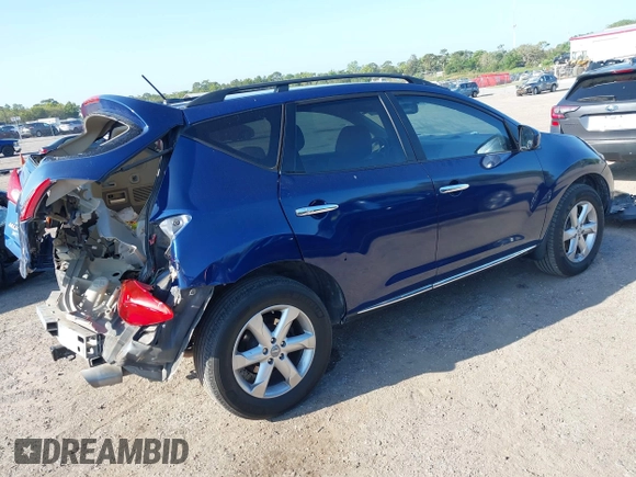 2009 Nissan Murano S with VIN JN8AZ18U09W024899, listed as a IAAI auction lot 41933798 with 135,078 mi miles. Bid and sale history available at carsss.com. Image 4.