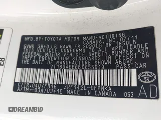 2011 Toyota Corolla L with VIN 2T1BU4EE6BC655619, listed as a IAAI auction lot 42141351 with 150,665 mi miles and . Bid and sale history available at DreamBid. Image 9.