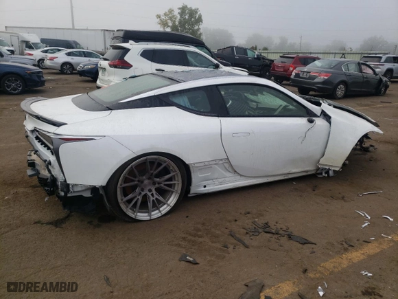 2018 Lexus LC with VIN JTHHP5AY9JA000511, listed as a Copart auction lot 72041014 with 0 mi miles and Salvage Title. Bid and sale history available at carsss.com. Image 3.