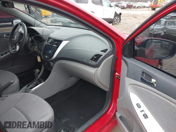 2013 Hyundai Accent GLS with VIN KMHCU4AE7DU461600, listed as a IAAI auction lot 42019159 with 53,452 mi miles. Bid and sale history available at carsss.com. Image 5.