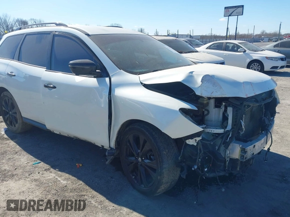 2018 Nissan Pathfinder SL with VIN 5N1DR2MN1JC632199, listed as a IAAI auction lot 41295669 with 174,477 mi miles. Bid and sale history available at carsss.com. Image 1.