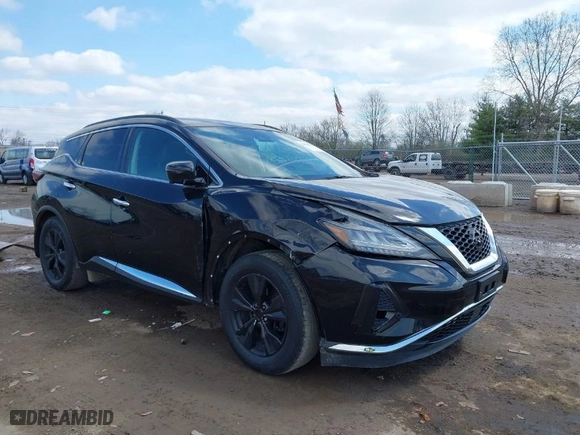 2020 Nissan Murano SV with VIN 5N1AZ2BS7LN126105, listed as a IAAI auction lot 41933070 with 56,069 mi miles. Bid and sale history available at carsss.com. Image 1.