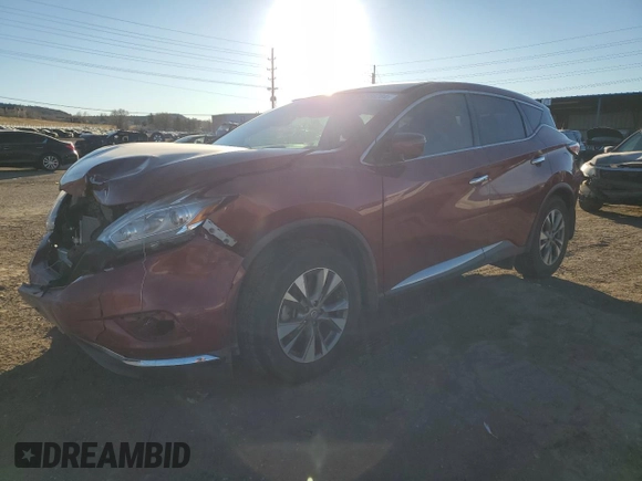 2017 Nissan Murano S with VIN 5N1AZ2MH4HN157353, listed as a Copart auction lot 86560284 with 46,234 mi miles and Salvage Title. Bid and sale history available at DreamBid. Image 1.