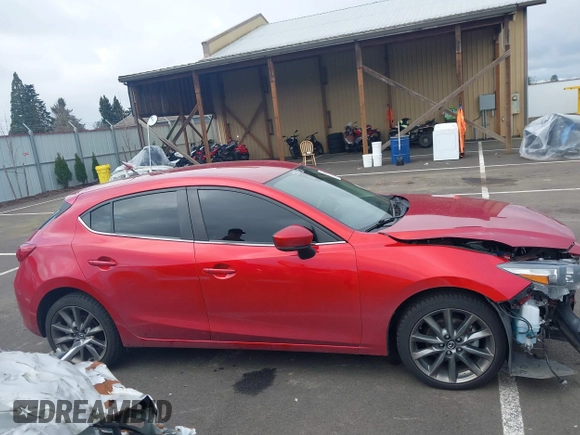 2018 Mazda 3 Touring with VIN 3MZBN1L33JM187560, listed as a IAAI auction lot 41692954 with 58,396 mi miles. Bid and sale history available at carsss.com. Image 14.