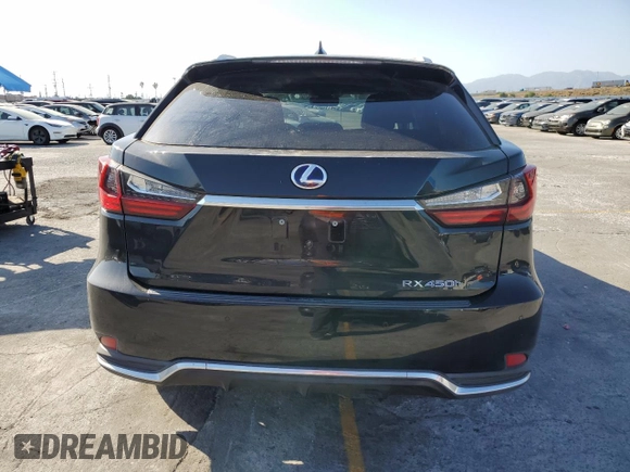 2022 Lexus RX 450h with VIN 2T2HGMDA2NC090365, listed as a Copart auction lot 56177755 with 49,583 mi miles and Salvage title. Bid and sale history available at DreamBid. Image 6.