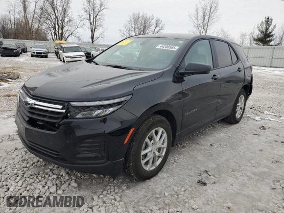 2024 Chevrolet Equinox LS with VIN 3GNAXHEG0RL273340, listed as a Copart auction lot 44200565 with 8,827 mi miles and Non Repairable. Bid and sale history available at DreamBid. Image 1.