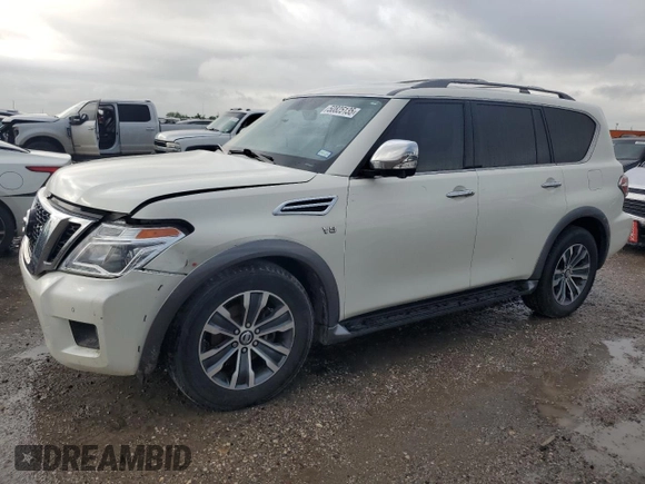 2018 Nissan Armada SL z VIN JN8AY2ND8JX000829, wystawiony jako Copart lot #50825135 z przebiegiem 112 899 mil mil oraz Szkoda całkowita • Salvage title. Historia ofert i sprzedaży dostępna na DreamBid. Obrazek 1.
