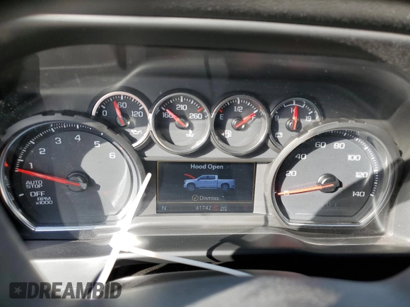 2021 Chevrolet Silverado 1500 LT Trail Boss with VIN 1GCPYFEL7MZ172461, listed as a Copart auction lot 46860225 with 41,742 mi miles and Salvage Title. Bid and sale history available at DreamBid. Image 9.