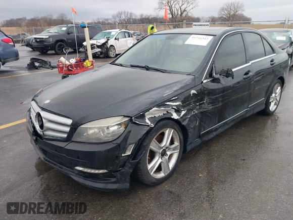 2011 Mercedes-Benz C 300 Sport with VIN WDDGF8BB3BR149825, listed as a IAAI auction lot 41716343 with 163,385 mi miles and . Bid and sale history available at DreamBid. Image 2.