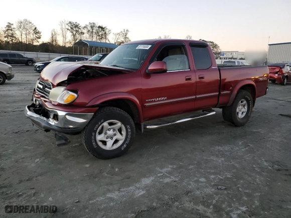 2001 Toyota Tundra Ltd with VIN 5TBBT48151S214199, listed as a Copart auction lot 81174404 with 165,256 mi miles and Salvage Title. Bid and sale history available at carsss.com. Image 1.