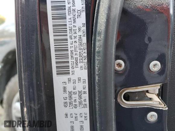 2015 Ram 2500 Big Horn с VIN 3C6UR5ML6FG603944, выставлен на аукционе Copart как лот 74013834 с пробегом Не указан миль и Списание • Salvage title. История ставок и продаж доступна на DreamBid. Изображение 13.