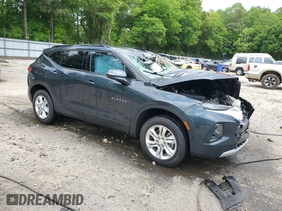 2020 Chevrolet Blazer LT z VIN 3GNKBBRA6LS589568, wystawiony jako Copart lot #54864375 z przebiegiem Nie podano mil oraz Szkoda całkowita • Salvage title. Historia ofert i sprzedaży dostępna na DreamBid. Obrazek 4.
