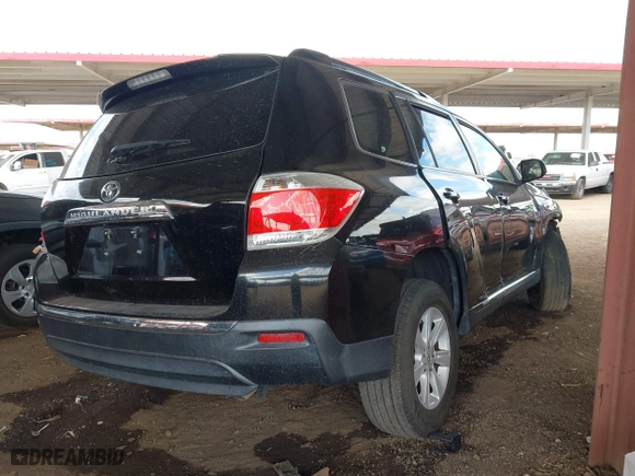 2013 Toyota Highlander with VIN 5TDZK3EH5DS122406, listed as a IAAI auction lot 41712911 with 1 mi miles. Bid and sale history available at carsss.com. Image 4.