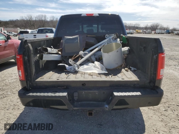 2015 Ford F-150 XLT with VIN 1FTEW1EFXFKD15991, listed as a Copart auction lot 55333551 with 0 mi miles and Salvage Title. Bid and sale history available at carsss.com. Image 6.