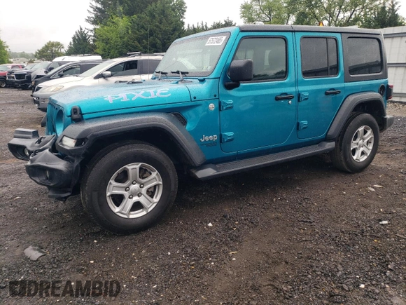 2020 Jeep Wrangler Unlimited Sport S z VIN 1C4HJXDG8LW163366, wystawiony jako Copart lot #57572465 z przebiegiem 57 672 mil mil oraz Szkoda całkowita • Salvage title. Historia ofert i sprzedaży dostępna na DreamBid. Obrazek 1.