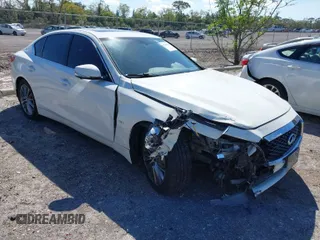 2018 Infiniti Q50 3.0t LUXE with VIN JN1EV7AP5JM351186, listed as a IAAI auction lot 41794645 with 74,660 mi miles. Bid and sale history available at carsss.com. Image 1.