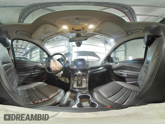2015 Ford Escape Titanium with VIN 1FMCU9J96FUA43340, listed as a Copart auction lot 55756395 with 142,039 mi miles and Salvage Title. Bid and sale history available at DreamBid. Image 15.