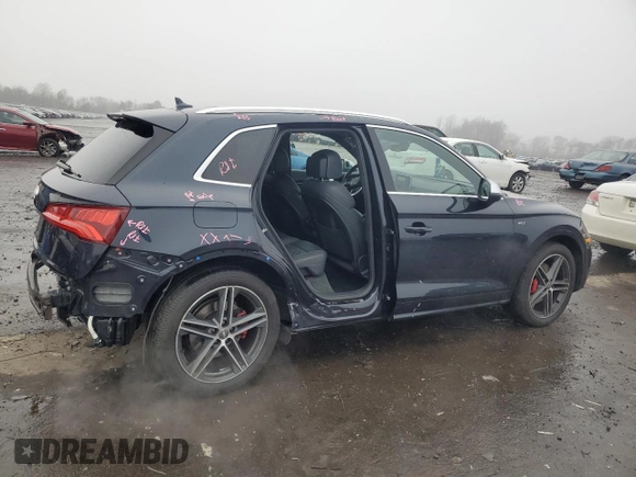 2018 Audi SQ5 Prestige with VIN WA1C4AFY9J2055843, listed as a Copart auction lot 84632594 with 46,838 mi miles and Salvage Title. Bid and sale history available at DreamBid. Image 3.
