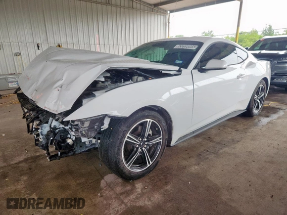 2024 Ford Mustang EcoBoost z VIN 1FA6P8TH4R5111078, wystawiony jako Copart lot #63209895 z przebiegiem 25 503 mil mil oraz Czysty tytuł • Clean title. Historia ofert i sprzedaży dostępna na DreamBid. Obrazek 1.