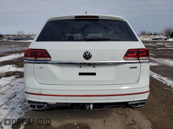 2021 Volkswagen Atlas SEL Premium R-Line with VIN 1V2FR2CA8MC561355, listed as a Copart auction lot 46217855 with 57,076 mi miles and Salvage title. Bid and sale history available at DreamBid. Image 6.