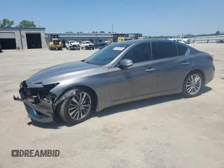 2022 Infiniti Q50 Luxe z VIN JN1EV7BP3NM311791, wystawiony jako Copart lot #53983355 z przebiegiem 69 204 mil mil oraz Szkoda całkowita • Salvage title. Historia ofert i sprzedaży dostępna na DreamBid. Obrazek 1.