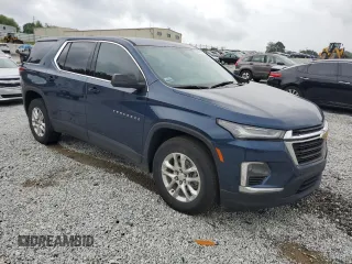 2022 Chevrolet Traverse LS with VIN 1GNERFKW7NJ137154, listed as a Copart auction lot 53949025 with 60,404 mi miles and Salvage title. Bid and sale history available at DreamBid. Image 4.