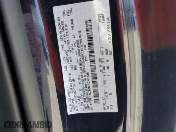 2024 Ford F-350 XL z VIN 1FTRF3DT6REC48328, wystawiony jako Copart lot #65439455 z przebiegiem 19 447 mil mil oraz Szkoda całkowita • Salvage title. Historia ofert i sprzedaży dostępna na DreamBid. Obrazek 12.