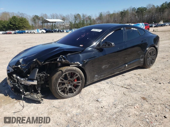 2023 Tesla Model S with VIN 5YJSA1E59PF526333, listed as a Copart auction lot 50607085 with Not provided miles and Salvage title. Bid and sale history available at DreamBid. Image 1.