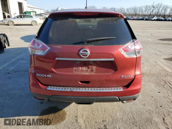 2015 Nissan Rogue SL with VIN 5N1AT2MV9FC902355, listed as a Copart auction lot 47098135 with 97,858 mi miles and Salvage Title. Bid and sale history available at DreamBid. Image 6.
