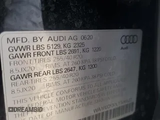 2020 Audi Q3 S line Prestige with VIN WA1FECF30L1106522, listed as a Copart auction lot 81418994 with 75,596 mi miles and Salvage Title. Bid and sale history available at carsss.com. Image 15.