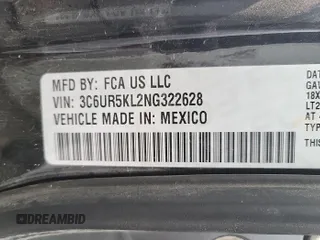 2022 Ram 2500 Laramie with VIN 3C6UR5KL2NG322628, listed as a IAAI auction lot 42726901 with 84,704 mi miles and . Bid and sale history available at DreamBid. Image 11.