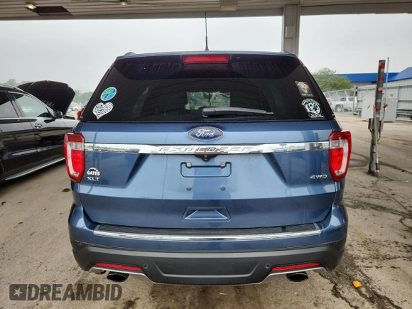 2018 Ford Explorer XLT with VIN 1FM5K8D89JGA78862, listed as a Copart auction lot 59912235 with 132,897 mi miles and Salvage title. Bid and sale history available at DreamBid. Image 6.
