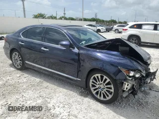 2017 Lexus LS 460 with VIN JTHBL5EFXH5145375, listed as a Copart auction lot 60652145 with 67,062 mi miles and Salvage title. Bid and sale history available at DreamBid. Image 4.