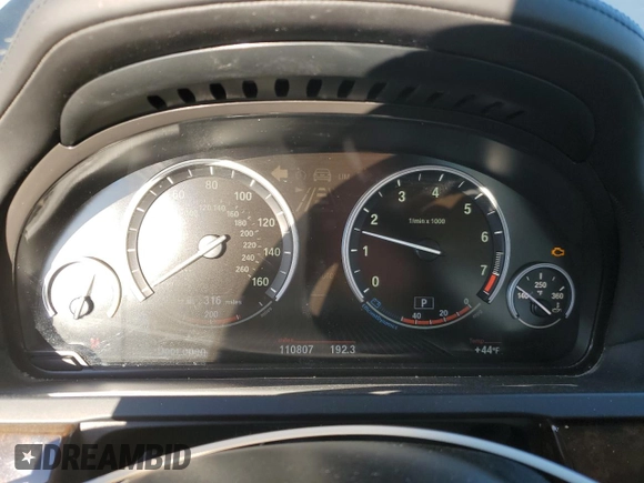 2013 BMW 7 Series 750i with VIN WBAYA8C50DC996634, listed as a Copart auction lot 76252824 with 110,807 mi miles and Salvage Title. Bid and sale history available at DreamBid. Image 9.