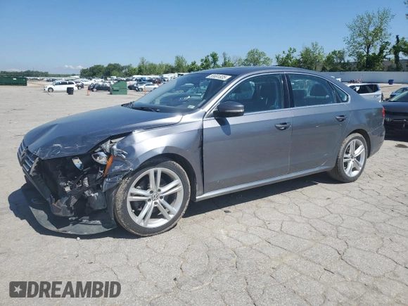 2015 Volkswagen Passat SE with VIN 1VWBV7A39FC052341, listed as a Copart auction lot 55691835 with 203,621 mi miles and Salvage title. Bid and sale history available at DreamBid. Image 1.
