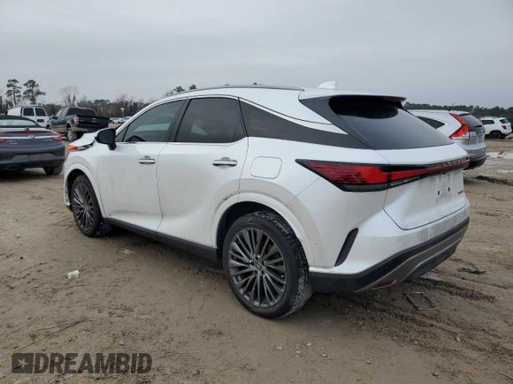 2023 Lexus RX with VIN 2T2BAMBAXPC002806, listed as a Copart auction lot 42963575 with 27,315 mi miles and Salvage Title. Bid and sale history available at carsss.com. Image 2.