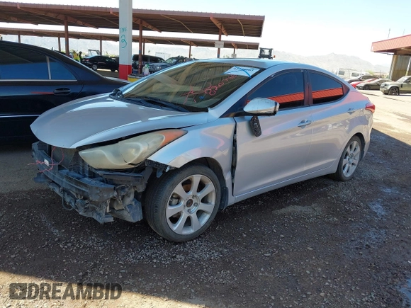 2013 Hyundai Elantra GLS with VIN KMHDH4AE4DU820748, listed as a IAAI auction lot 42398661 with 233,670 mi miles and . Bid and sale history available at DreamBid. Image 2.
