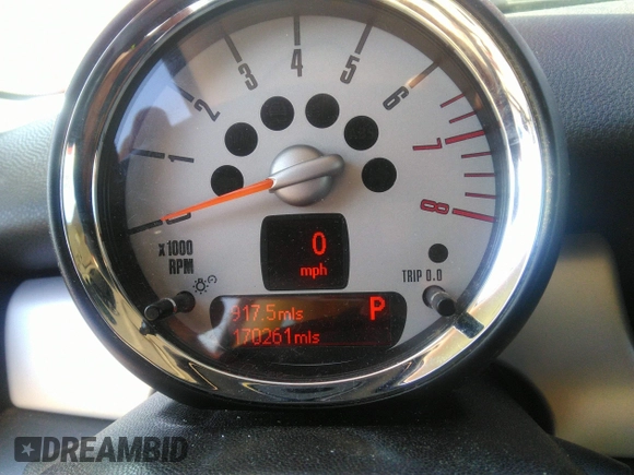 2012 MINI Hardtop with VIN WMWSU3C54CT261640, listed as a IAAI auction lot 41804505 with 170,261 mi miles and . Bid and sale history available at DreamBid. Image 7.