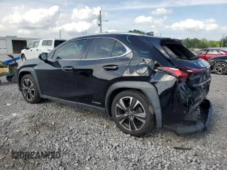2021 Lexus UX 250h with VIN JTHX9JBH2M2049657, listed as a Copart auction lot 58744945 with 36,054 mi miles and Salvage title. Bid and sale history available at DreamBid. Image 2.