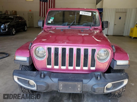 2022 Jeep Wrangler Unlimited Sahara with VIN 1C4HJXEN0NW106045, listed as a Copart auction lot 52383455 with 104,937 mi miles and Salvage title. Bid and sale history available at DreamBid. Image 5.