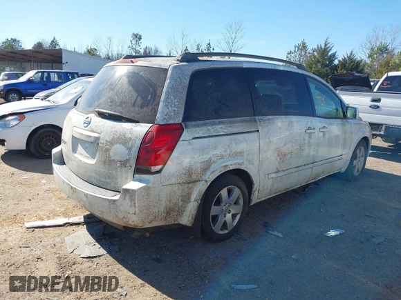 2005 Nissan Quest SE with VIN 5N1BV28U65N129959, listed as a IAAI auction lot 41696308 with 157,564 mi miles. Bid and sale history available at carsss.com. Image 4.