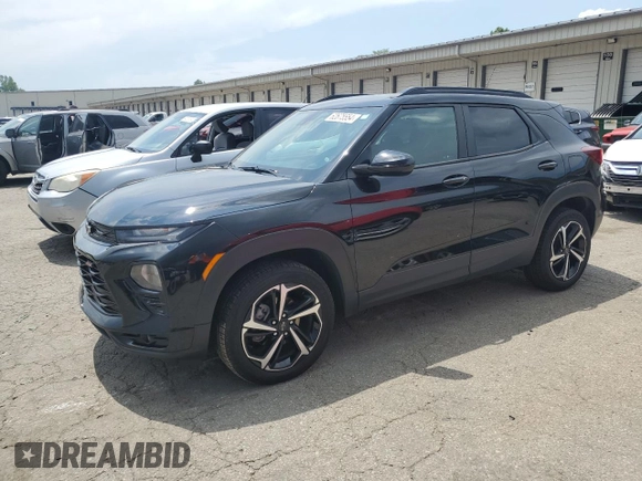 2021 Chevrolet TrailBlazer RS with VIN KL79MUSL2MB050822, listed as a Copart auction lot 62675554 with 56,037 mi miles and Salvage Title. Bid and sale history available at DreamBid. Image 1.