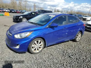 2013 Hyundai Accent GLS with VIN KMHCU4AE5DU301361, listed as a Copart auction lot 46841405 with 148,545 mi miles and Salvage Title. Bid and sale history available at carsss.com. Image 1.